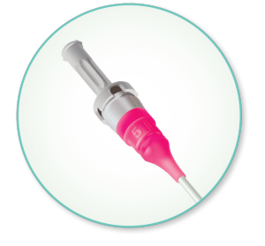 Close-up of Terumo Glide Technology hydrophilic coating