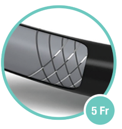 View braided Stainless Steel GLIDECATH® Construction
