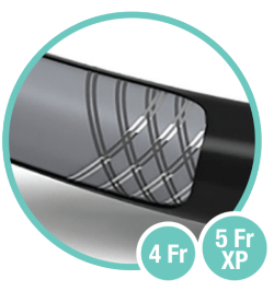 View braided Stainless Steel GLIDECATH® Construction
